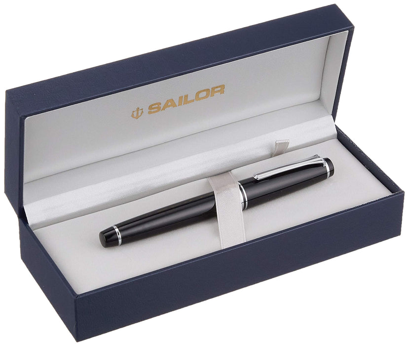 Sailor Professional Gear 纤细黑银中号细钢笔 11-1222-320