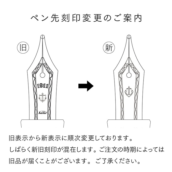 Sailor 钢笔 金色装饰休闲利润红色 放大型号 11-0570-730