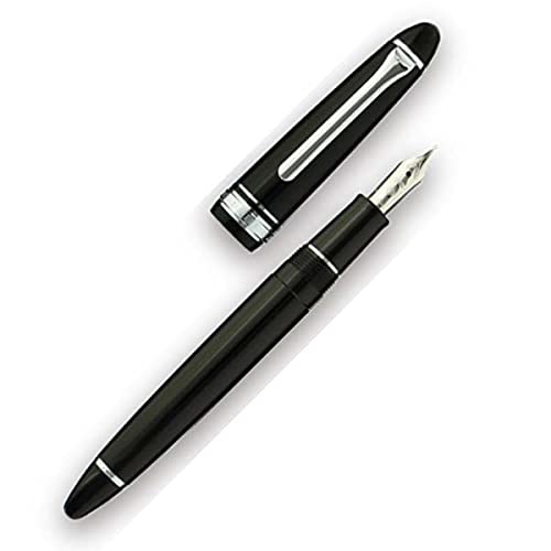 Sailor Fountain Pen Profit Casual - Black with Silver Trim Zoom Nib 11-0571-720