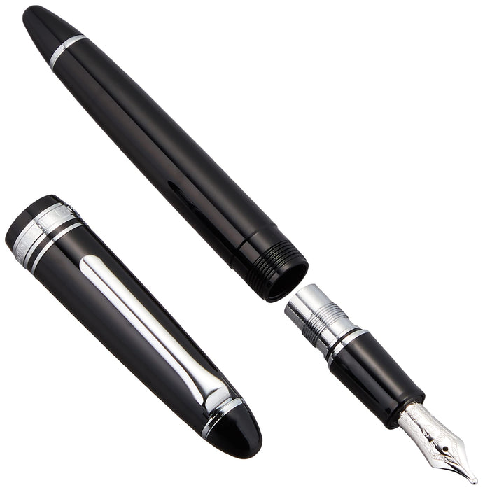 Sailor Fountain Pen Profit Light with Silver Trim and Zoom Black Model 11-1039-720