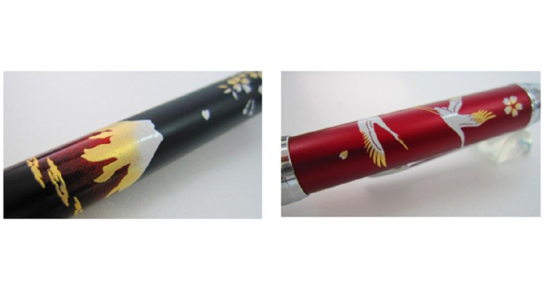 Sailor Fountain Pen Multi-Function 2-Color Sharp Elegant Makie Crane Red 16-0334-230