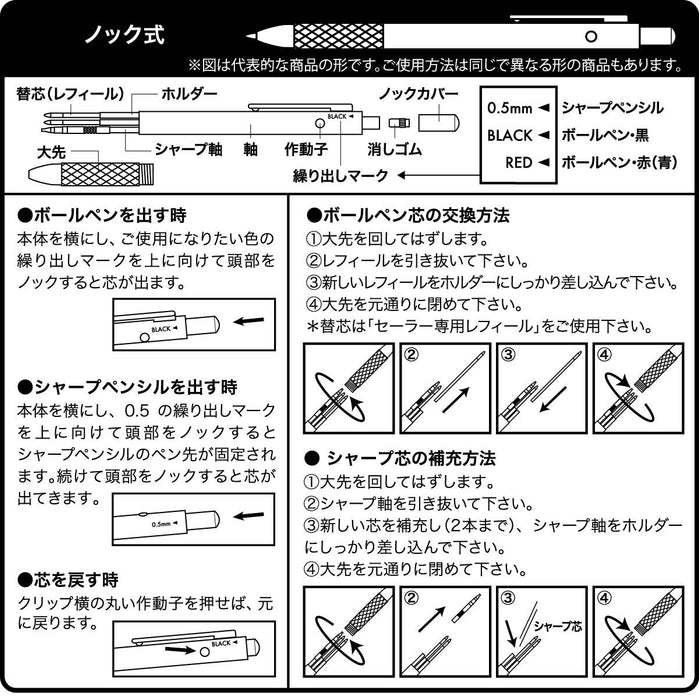 Sailor 钢笔 多功能 2 色 + Sharp Marchand JP 蓝色