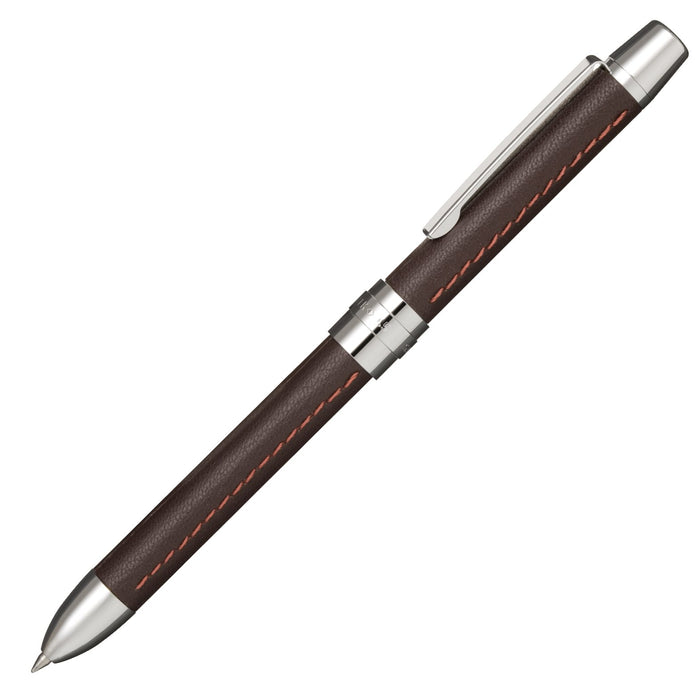 Sailor Fountain Pen Multifunctional 2 Colors with Sharp Refino L Dark Brown Cowhide