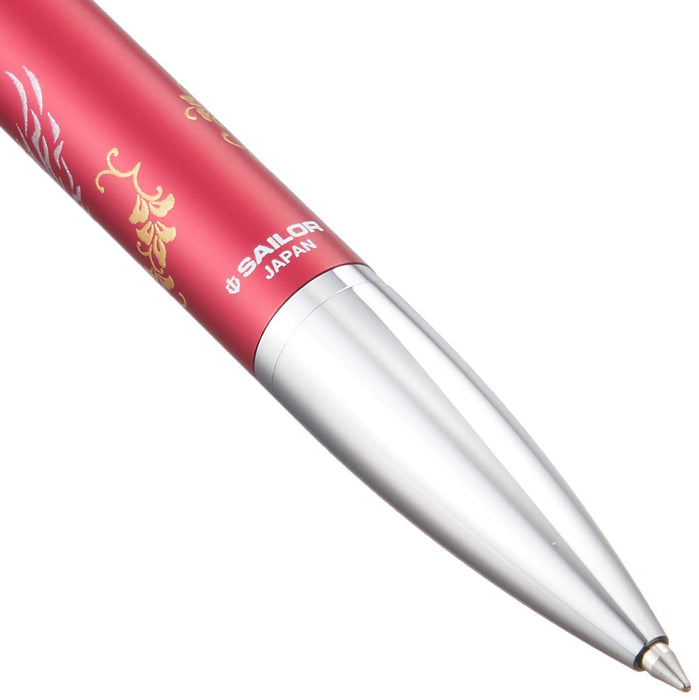 Sailor Fountain Pen - Graceful Makie Four Gods Suzaku Red Oil-Based Ballpoint 16-0375-230