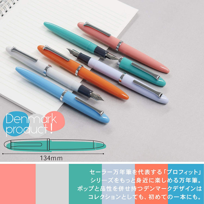 Sailor Profit Junior Aqua Green Medium Fine Fountain Pen 12-0222-360