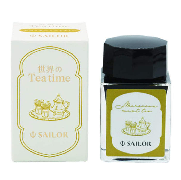 Sailor Fountain Pen Moroccan Mint Tea World Tea Time Bottle Ink 20ml