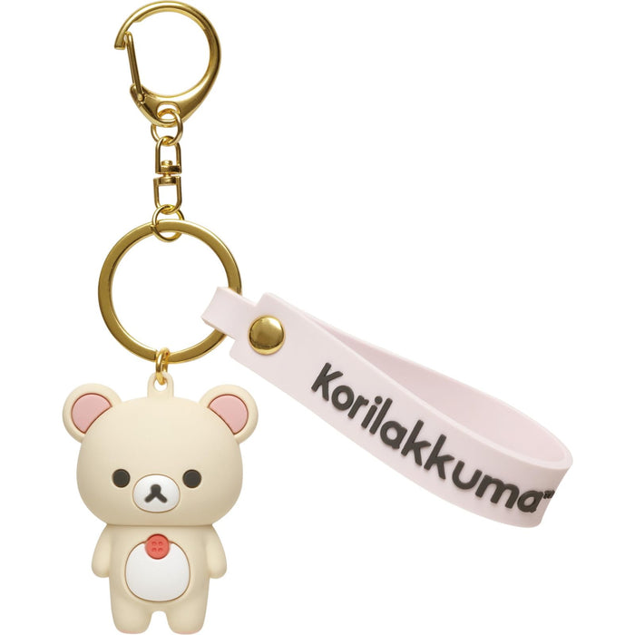 San-X Korilakkuma 鬆弛熊吉祥物鑰匙圈 154x42x30mm 尺寸