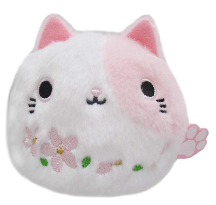 Sanei Boeki Plush Cat Dango Sakura W7.5xD6xH7cm Animal