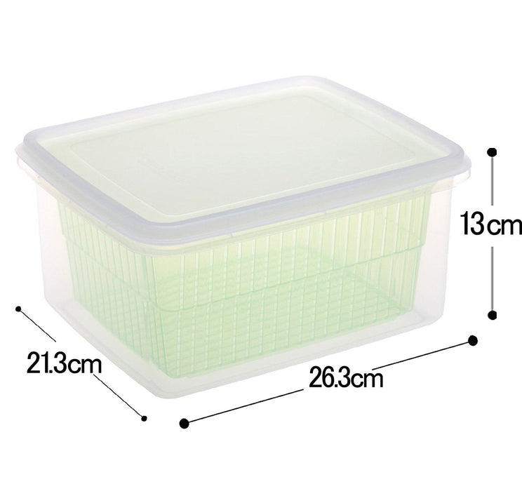 Sanko Plastic D-Pack with Colander Green D-9D Azl8606 Kitchen Essential-Kiichin - The #1 Place for Japanese Goods in Your Hand!