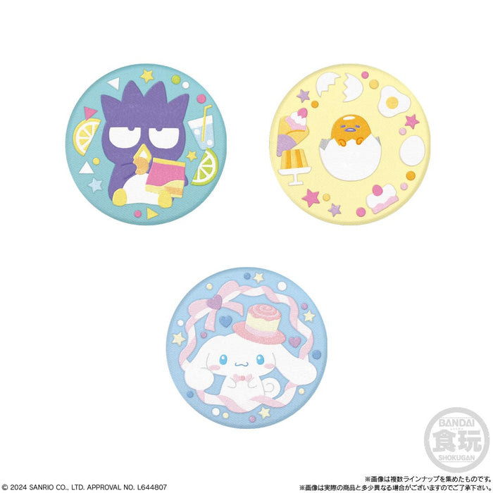 Bandai Sanrio Char Emb Can Badge Biscuit 2 Box 12