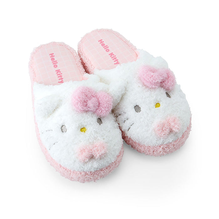 Sanrio Hello Kitty Face-Shaped Slippers 25cm Plush Comfort Footwear-Kiichin - The #1 Place for Japanese Goods in Your Hand!
