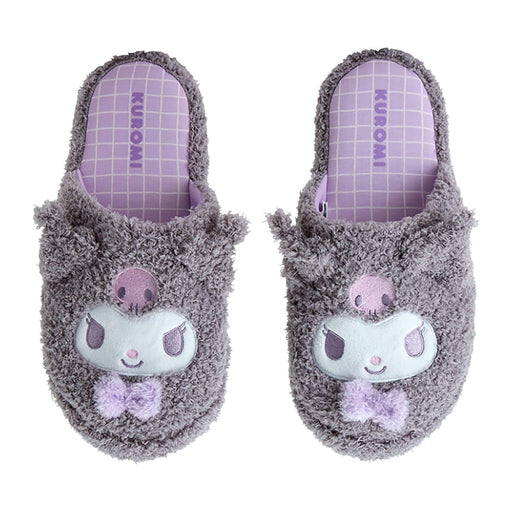 Sanrio Kuromi Face-Shaped Slippers 25cm Cute Comfy Footwear-Kiichin - The #1 Place for Japanese Goods in Your Hand!