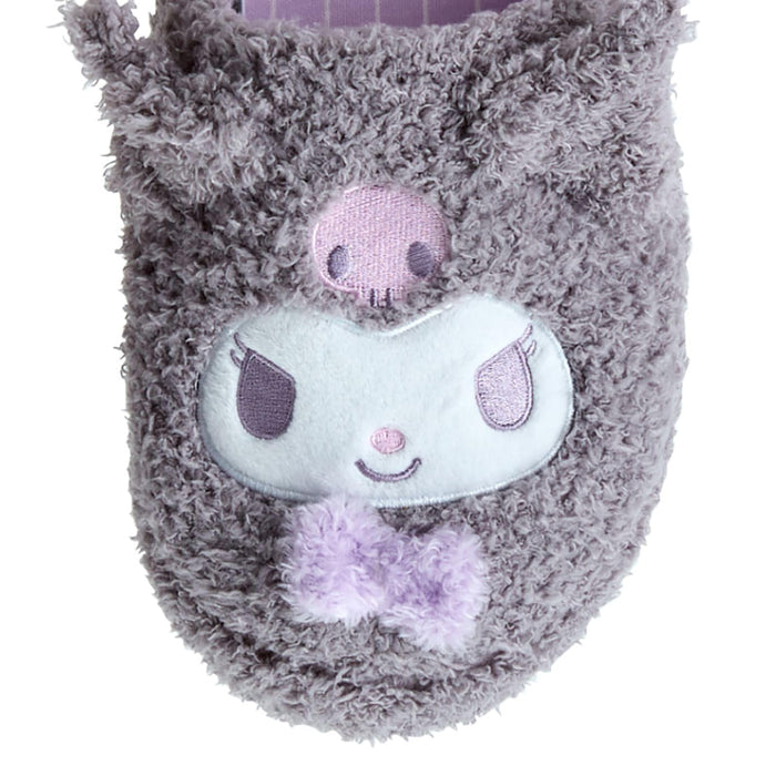 Sanrio Kuromi Face-Shaped Slippers 25cm Cute Comfy Footwear-Kiichin - The #1 Place for Japanese Goods in Your Hand!