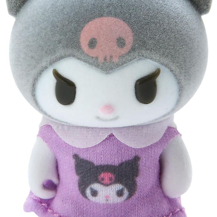 Sanrio Kuromi Mini Flocky Dress-Up Doll - Sanrio Pitatto Friends Kuromi-Chan 6.8x3.6x3cm 604321