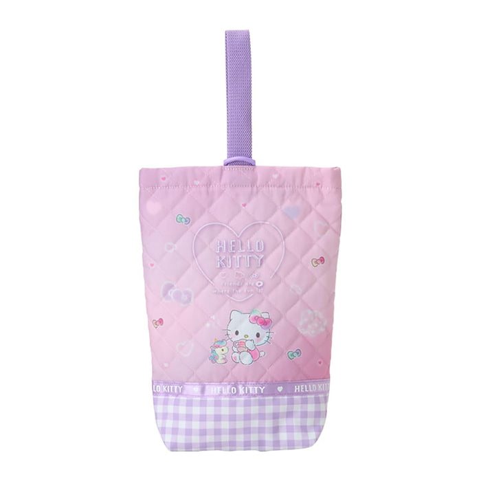 Sanrio Quilted Shoe Bag for Kids - Hello Kitty Design with Name Space-Kiichin - The #1 Place for Japanese Goods in Your Hand!