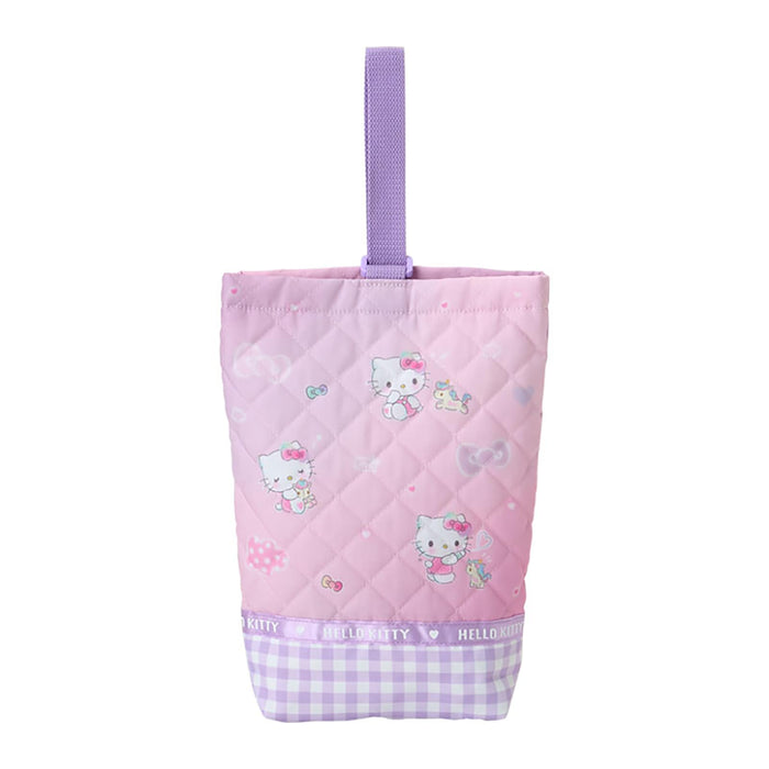 Sanrio Quilted Shoe Bag for Kids - Hello Kitty Design with Name Space-Kiichin - The #1 Place for Japanese Goods in Your Hand!