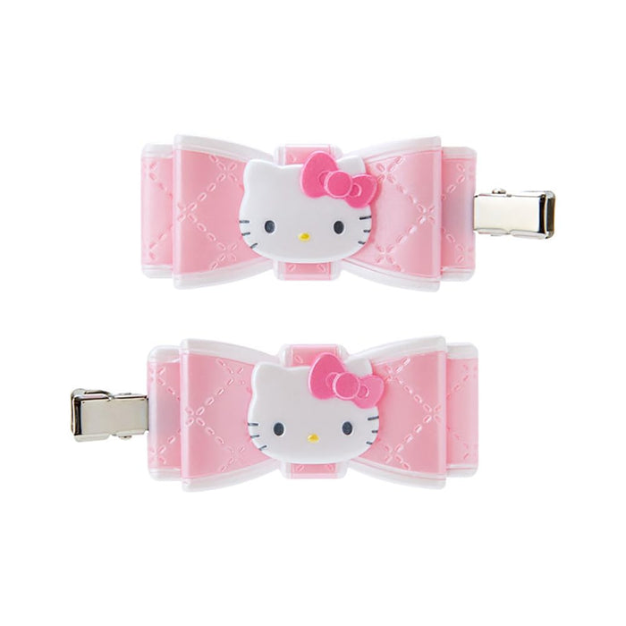 Sanrio Hello Kitty Hair Clip Ribbon 2.5x5.5cm - Cute Bangs Accessory-Kiichin - The #1 Place for Japanese Goods in Your Hand!