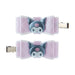 Sanrio Kuromi Character Bangs Clip Quilt Ribbon Hair Clip 2.5x5.5x0.7 cm-Kiichin - The #1 Place for Japanese Goods in Your Hand!