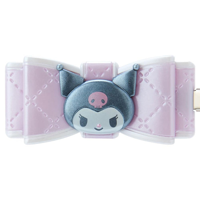 Sanrio Kuromi Character Bangs Clip Quilt Ribbon Hair Clip 2.5x5.5x0.7 cm-Kiichin - The #1 Place for Japanese Goods in Your Hand!
