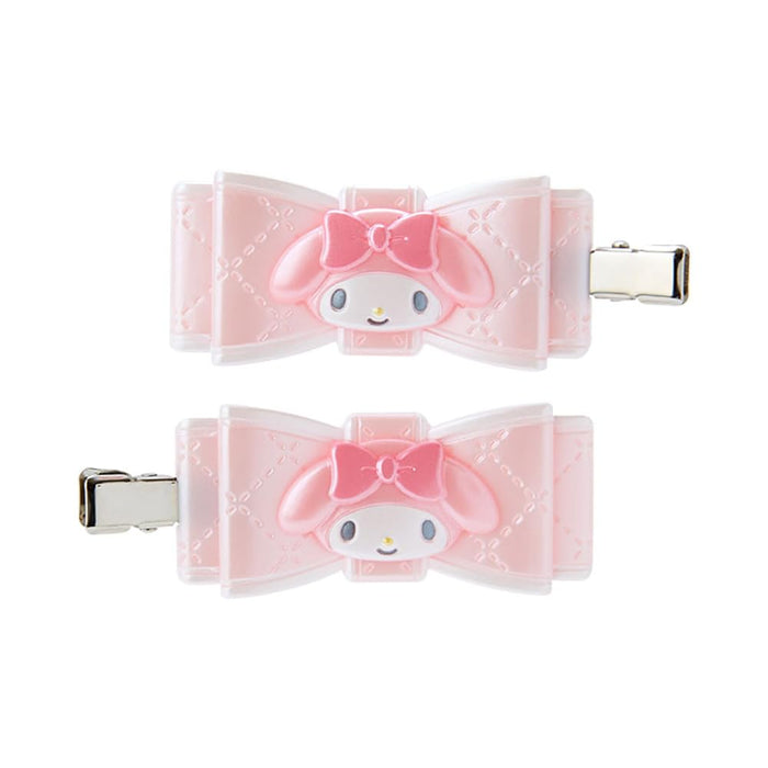 Sanrio My Melody Ribbon Hair Clip - Quilted Bangs Clip 2.5x5.5x0.7 cm-Kiichin - The #1 Place for Japanese Goods in Your Hand!