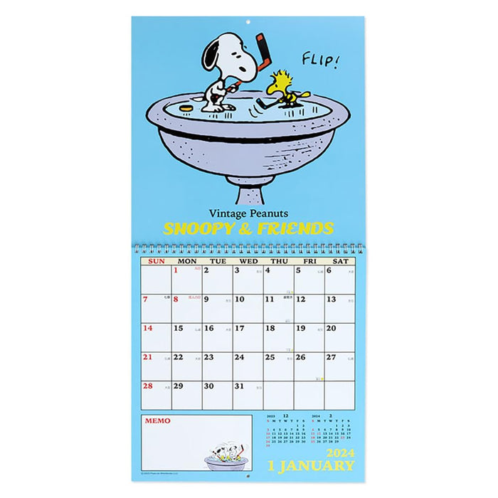 Sanrio Snoopy Wall Calendar 2024 - Made In Japan (701777)-Kiichin - The #1 Place for Japanese Goods in Your Hand!
