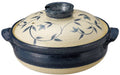 Santo Banko Deep Earthenware Pot No. 8: Cobalt Blue for 2-3 People-Kiichin - The #1 Place for Japanese Goods in Your Hand!
