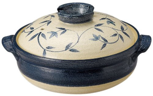 Santo Banko Deep Earthenware Pot No. 8: Cobalt Blue for 2-3 People-Kiichin - The #1 Place for Japanese Goods in Your Hand!