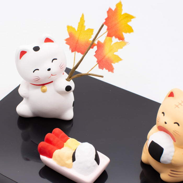 Santo Santo Banko Ware Maple Leaf Ornament - Japanese Autumn Room Decor