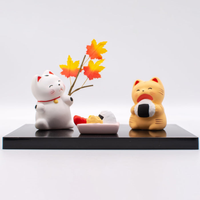 Santo Santo Banko Ware Maple Leaf Ornament - Japanese Autumn Room Decor