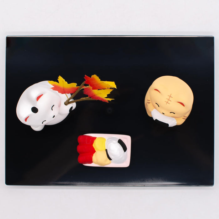 Santo Santo Banko Ware Maple Leaf Ornament - Japanese Autumn Room Decor