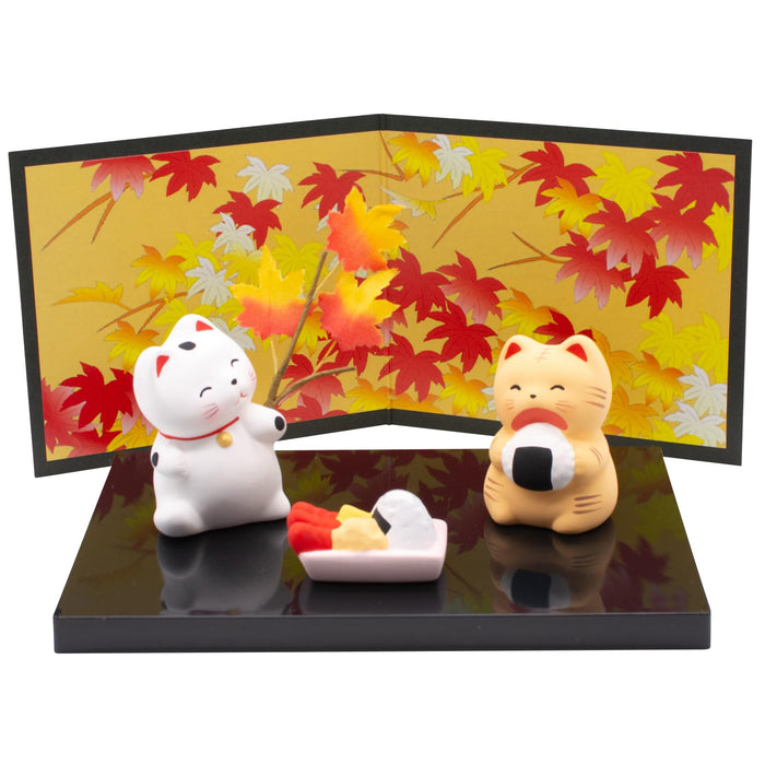 Santo Santo Banko Ware Maple Leaf Ornament - Japanese Autumn Room Decor