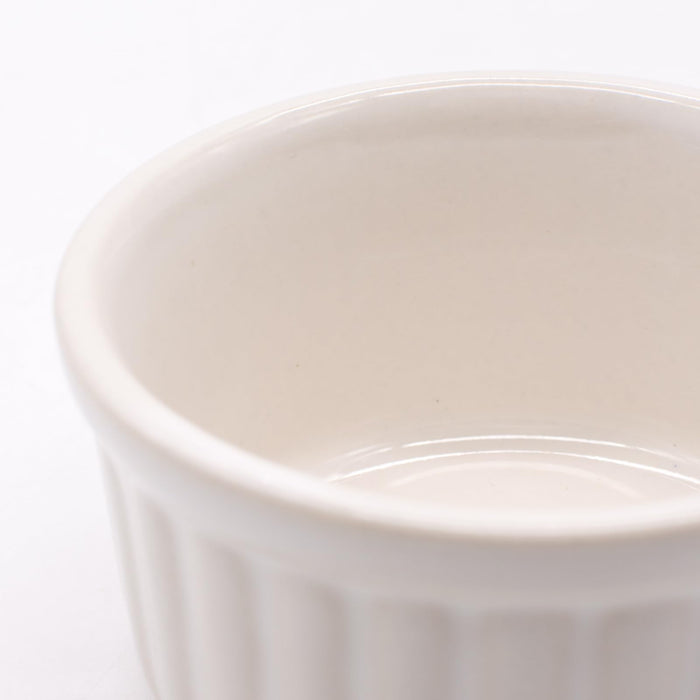 Santo Banko Ware Oven-Safe Souffle Cocotte Small White 9cm Diameter-Kiichin - The #1 Place for Japanese Goods in Your Hand!