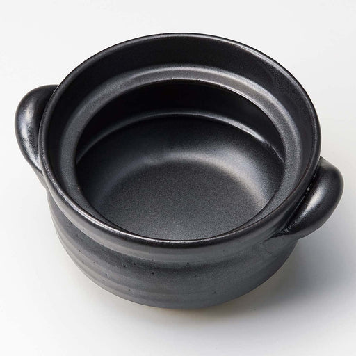 Santo 16cm Black Glaze Rice Porridge Pot Direct Heat Safe Made in Japan-Kiichin - The #1 Place for Japanese Goods in Your Hand!