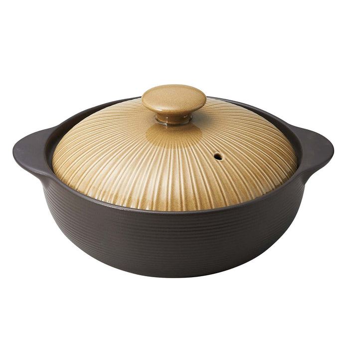 Santo Thermatech Olive Clay Pot No. 9: 3000ml 3-4 Person IH/Heat Compatible-Kiichin - The #1 Place for Japanese Goods in Your Hand!