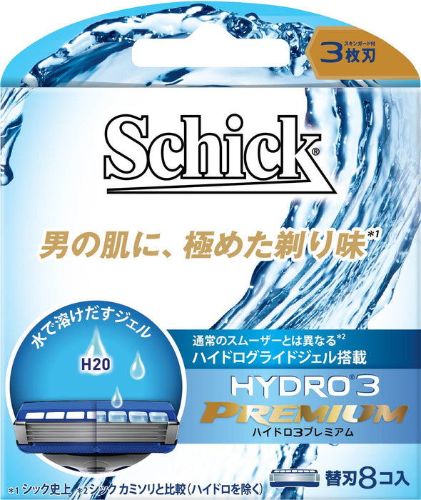 Schick Hydro 3 高级 3 刀片替换剃须刀刀片 8 片装