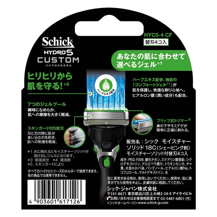 Schick Hydro 5 - Men's Razor with 5 Blades and 4 Comfort Replacement Blades