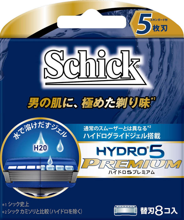 Schick Hydro 5 Premium Men's Razor 8-Pack of 5-Blade Replacement Blades