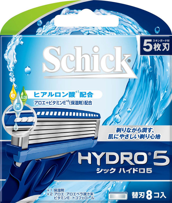 Schick Men's Razor - Hydro 5 Replacement Blades 5-Blade System Pack of 8