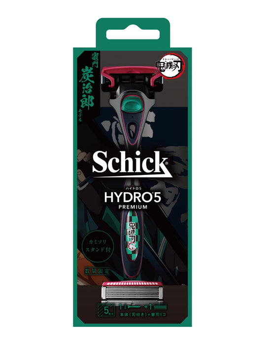 Schick Hydro 5 高級刮鬍刀和支架惡魔殺手 Tanjiro Kamado 模型帶額外刀片