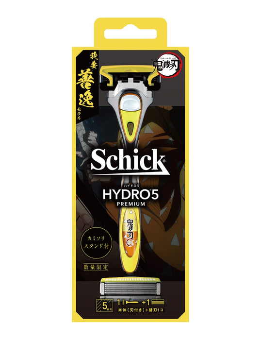 Schick Hydro 5 Zenitsu Agatsuma 惡魔殺手刮鬍刀 + 支架包括額外刀片