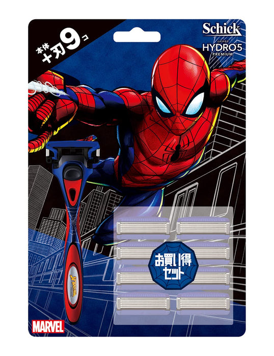 Schick Hydro 5 身體包 - Marvel 蜘蛛人版，附 9 個高級刀片