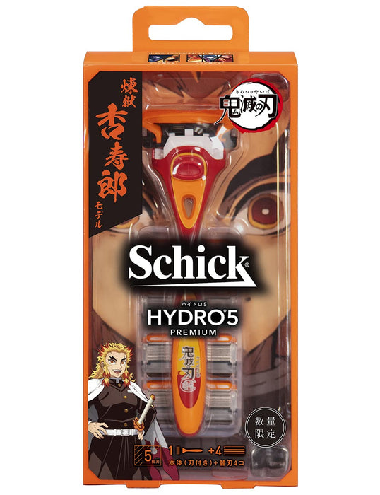 Schick Hydro 5 Premium Rengoku Anjuro 刀架（带 5 个刀片）套装