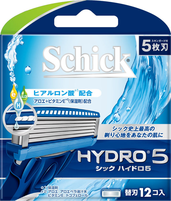 Schick Hydro 5 剃须刀替换装 - 12 片替换刀片