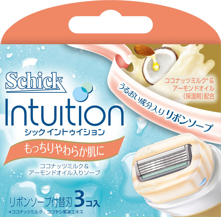 Schick Intuition 3 件式替換刀片，適合緊緻和柔軟的肌膚