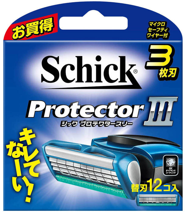 Schick Protector 3 刀片替換刮鬍刀片 12 片