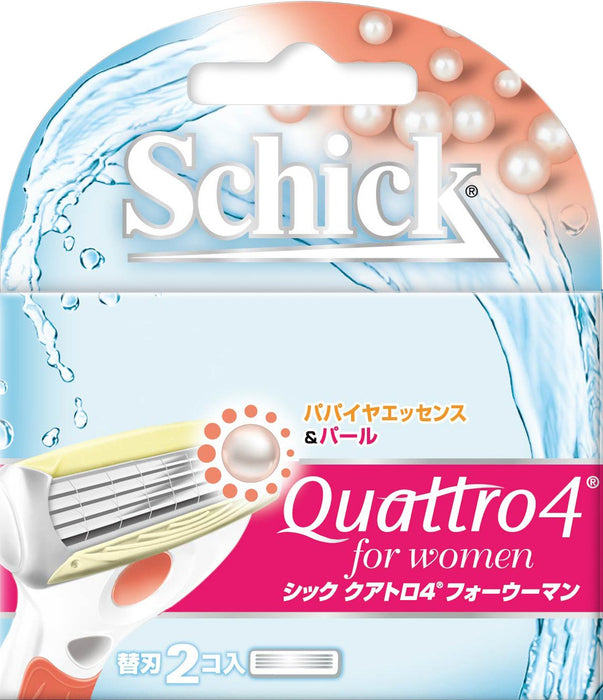 Schick Quattro 女士 4 刀片替换包 2 件