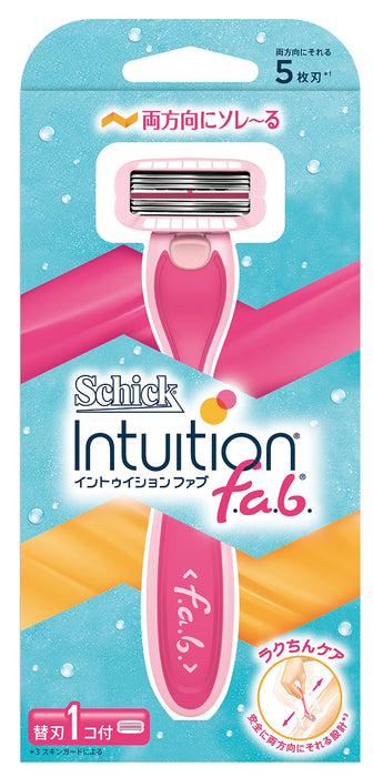 Schick 女士 Intuition Fab 剃须刀，附赠 1 个替换刀片