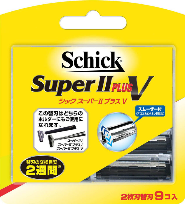 Schick Super II Plus V Durable Spare Blade Pack - Contains 9 Pieces