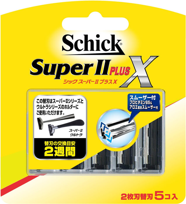 Schick Super II Plus X 双刀片备用刀片 5 件装