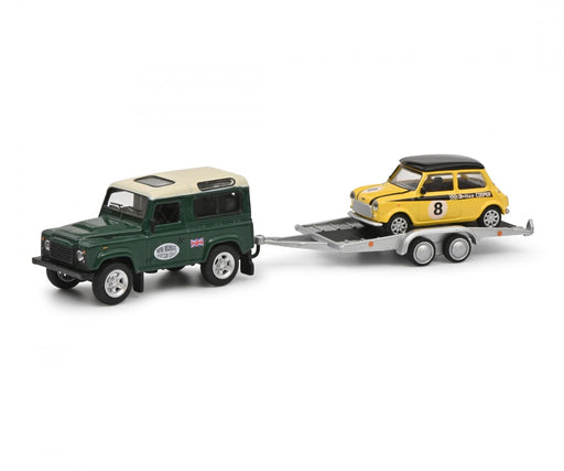 Schuco 1/64 Land Rover Defender 90 with Trailer and Mini Cooper Model Set-Kiichin - The #1 Place for Japanese Goods in Your Hand!